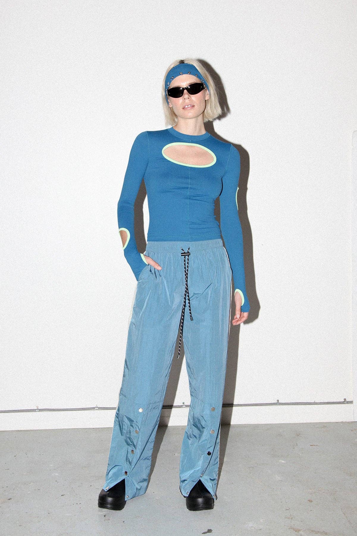 Split Track Pant in Lake