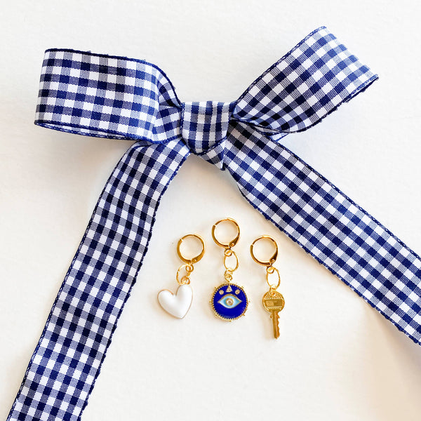 Gingham Shoe Charms and Lace Sets | Sneaker Charm Sets