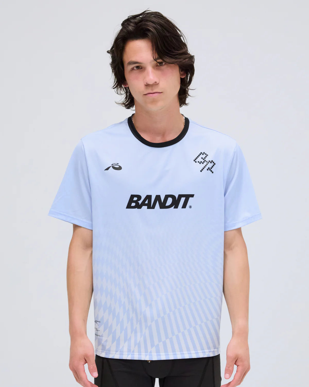 Bandit Drift SS Performance Tee - Breeze Blue/Light Breeze Blue Undulating Gradient Check