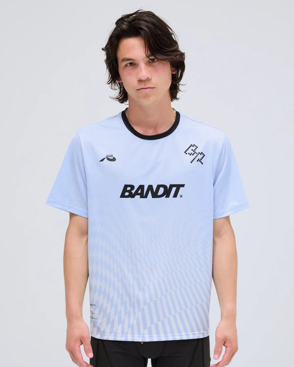 Bandit Drift SS Performance Tee - Breeze Blue/Light Breeze Blue Undulating Gradient Check