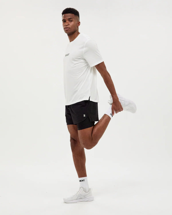 Bandit Men's Vento™ 5" 2-In-1 Run Short - Black