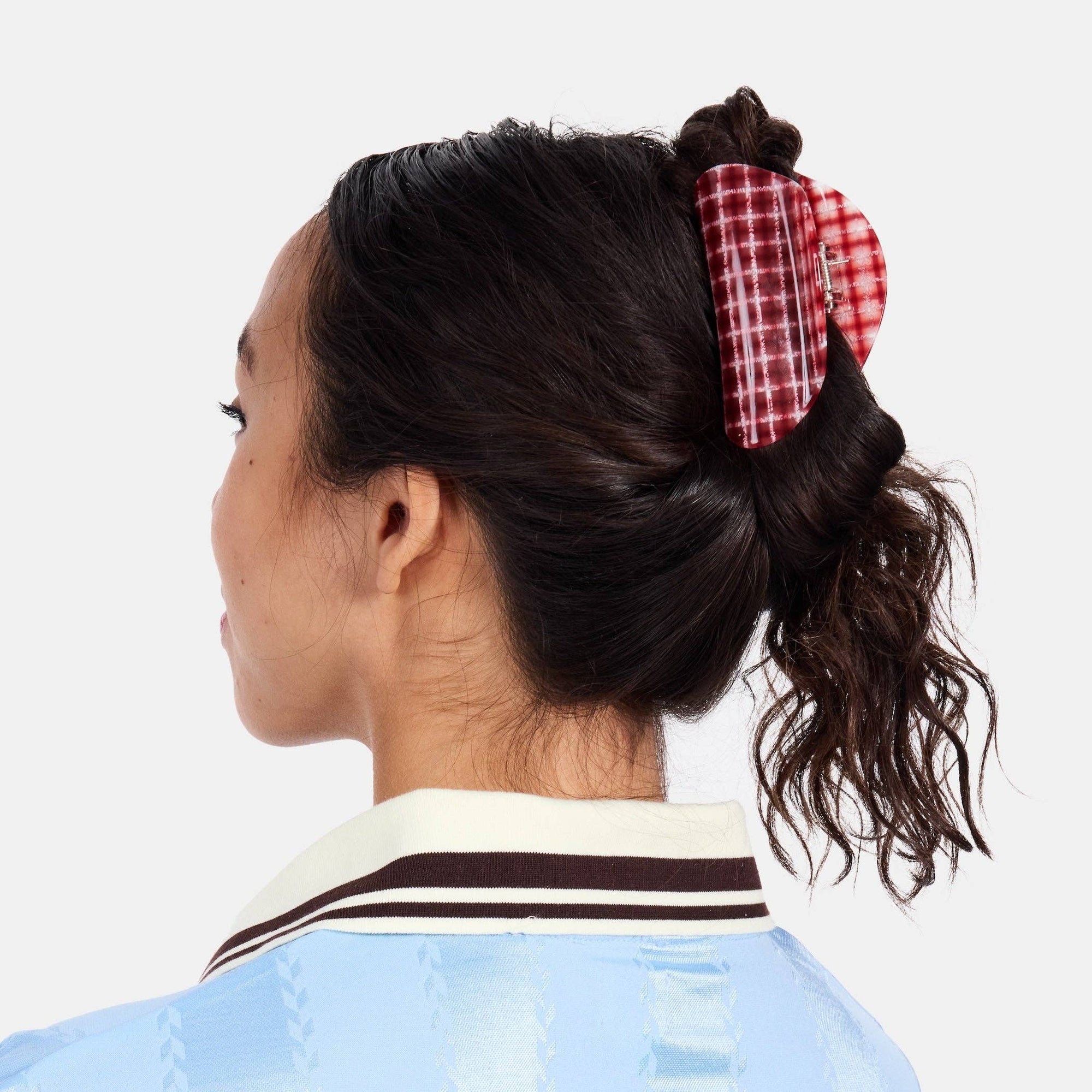 CHUNKS Suki Claw in Red Plaid