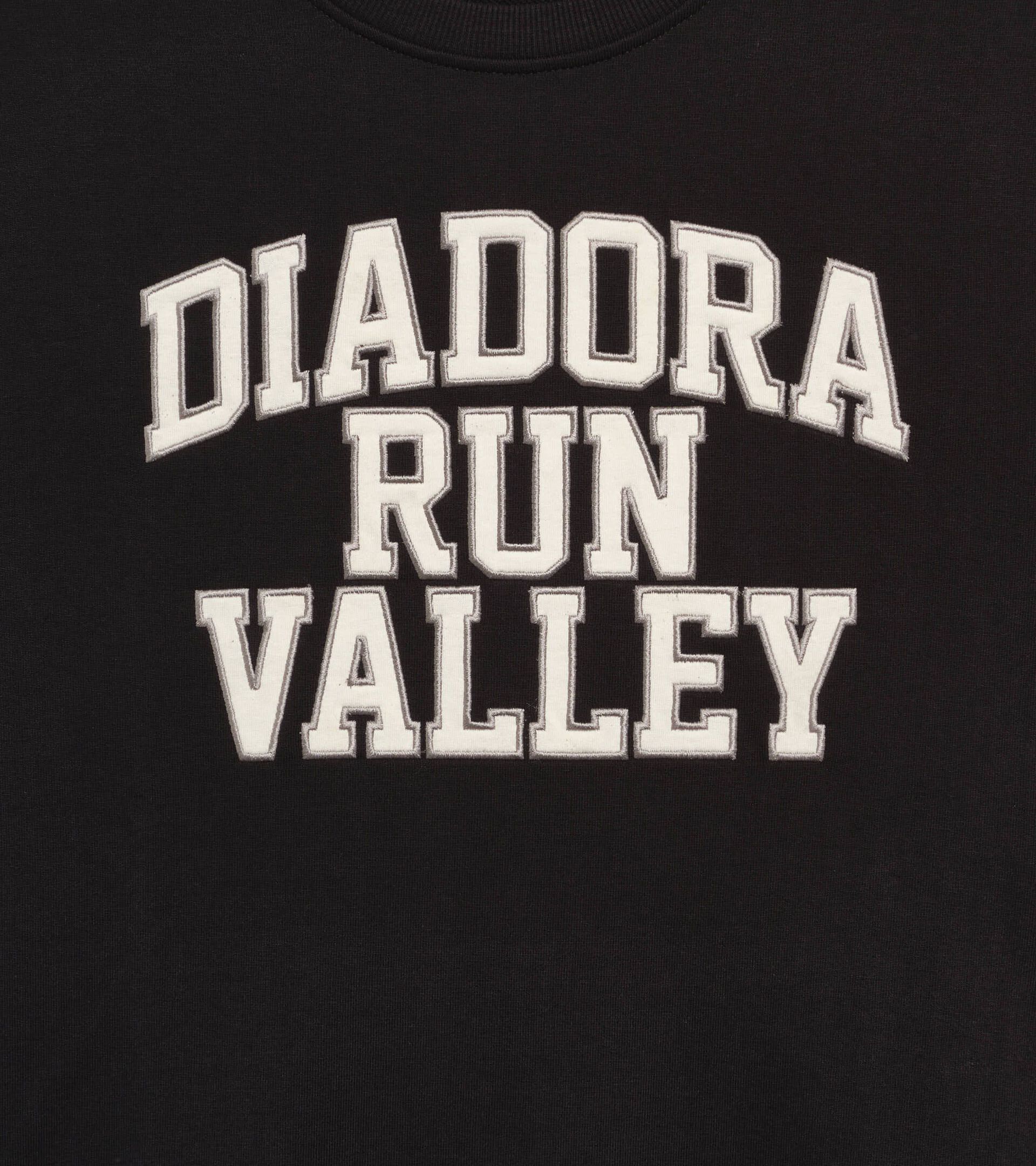 Diadora Unisex Run Valley Crewneck Sweatshirt - Black