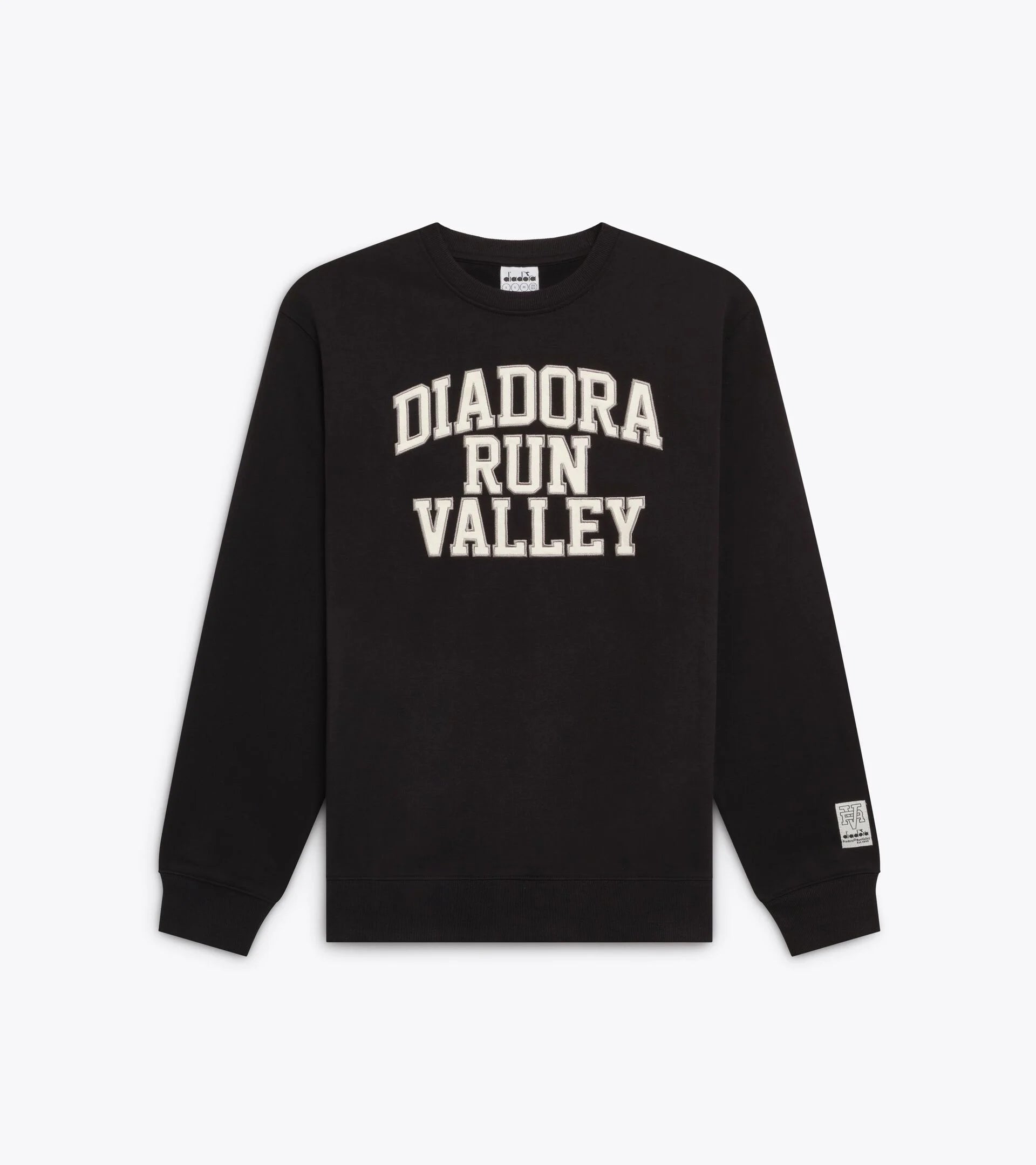 Diadora Unisex Run Valley Crewneck Sweatshirt - Black