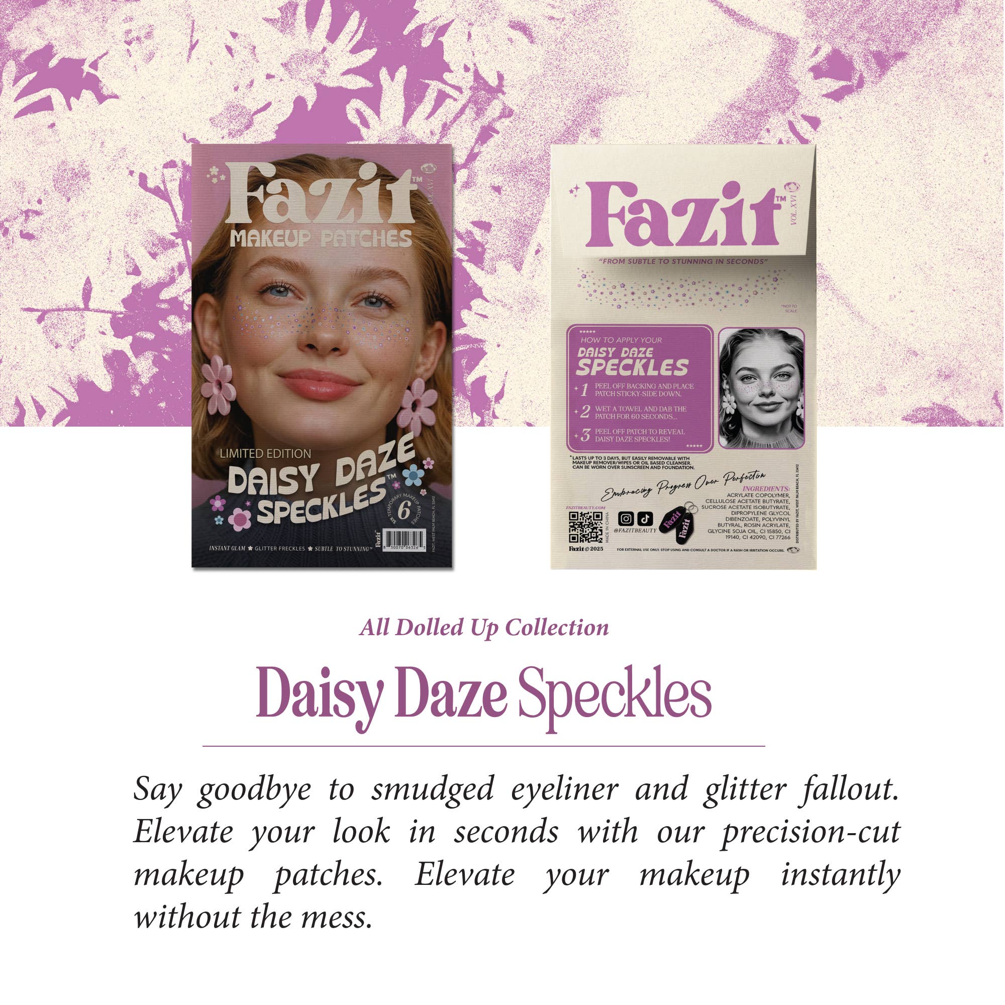 Fazit Daisy Daze Speckles — Spring Bloom Makeup Patches