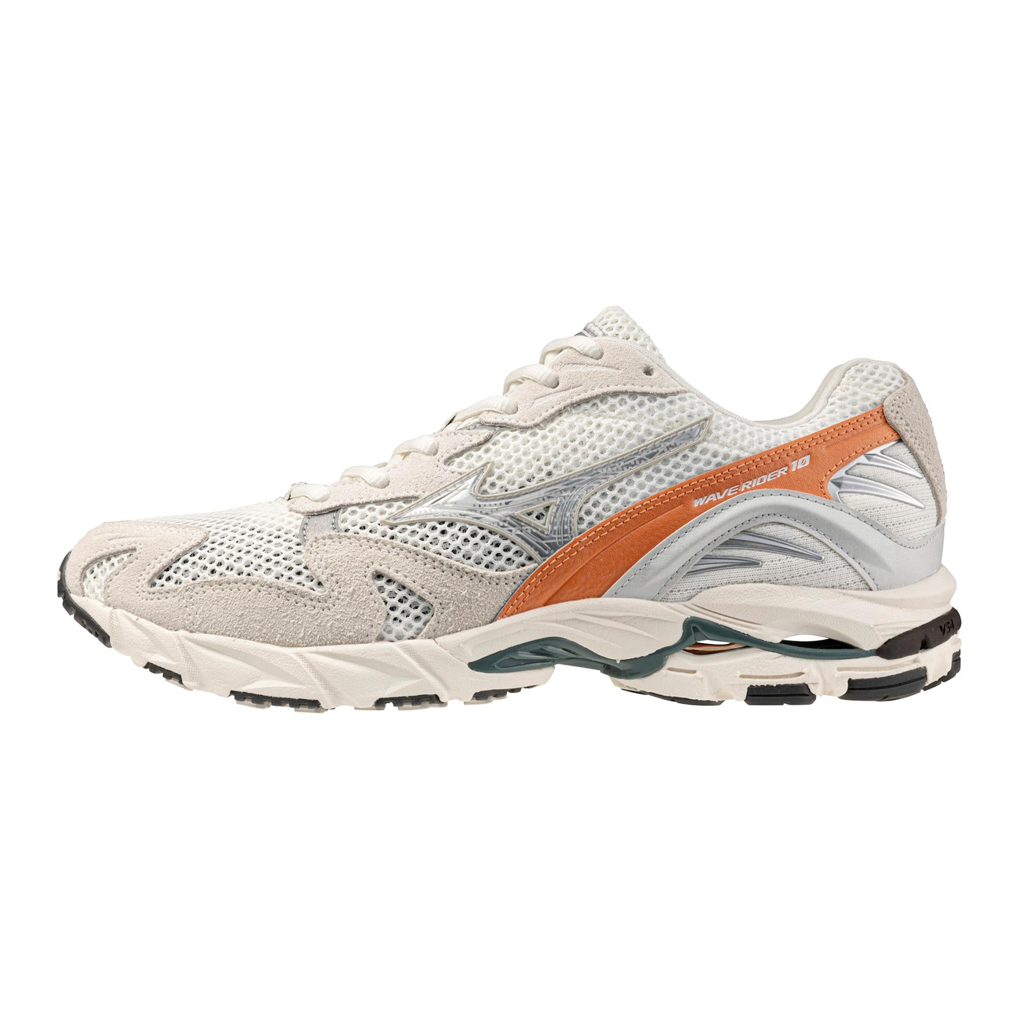 Mizuno Unisex Wave Rider 10 Sports Style Sneaker - White/Dawn