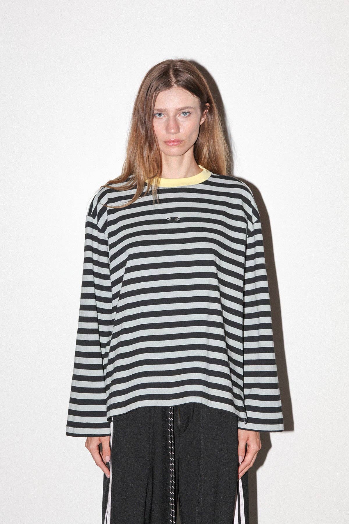 KkCo Pierced Long Sleeve Box Tee - Sky & Midnight