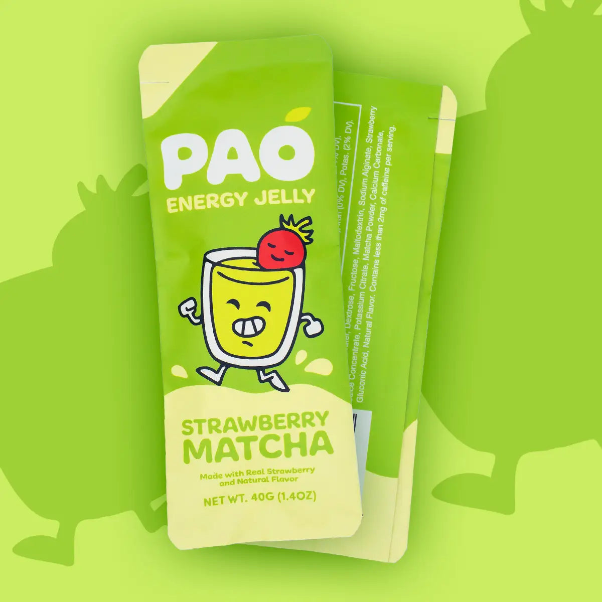 Pao Energy Jelly - Strawberry Matcha 12 Pack