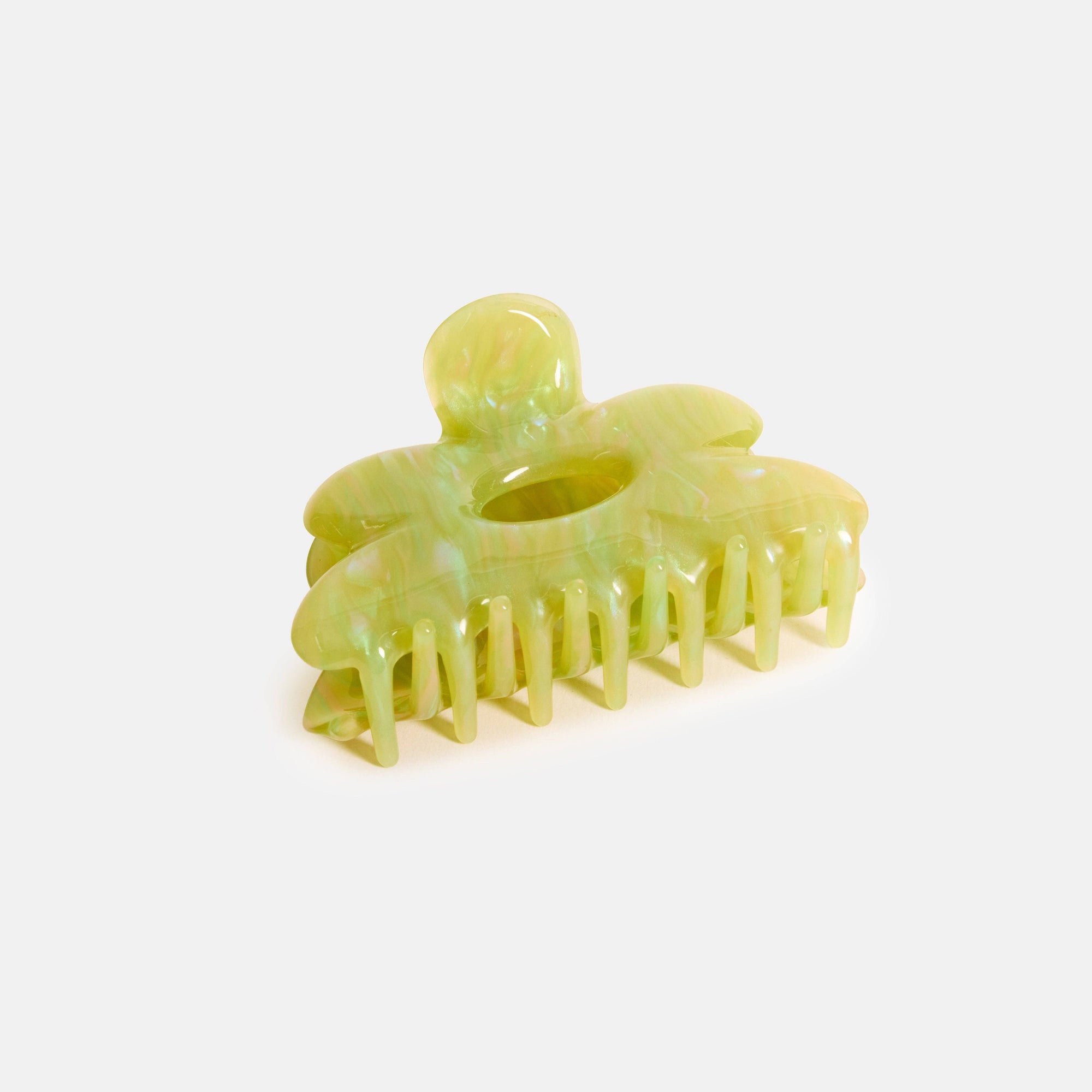 CHUNKS Flower Claw in Jade Swirl