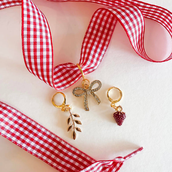 Leo + Lee Shoe Charm + Lace Sets - Gingham