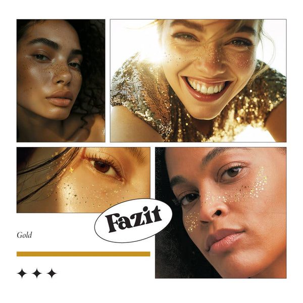 Fazit Gold Glitter Freckles Makeup Patches