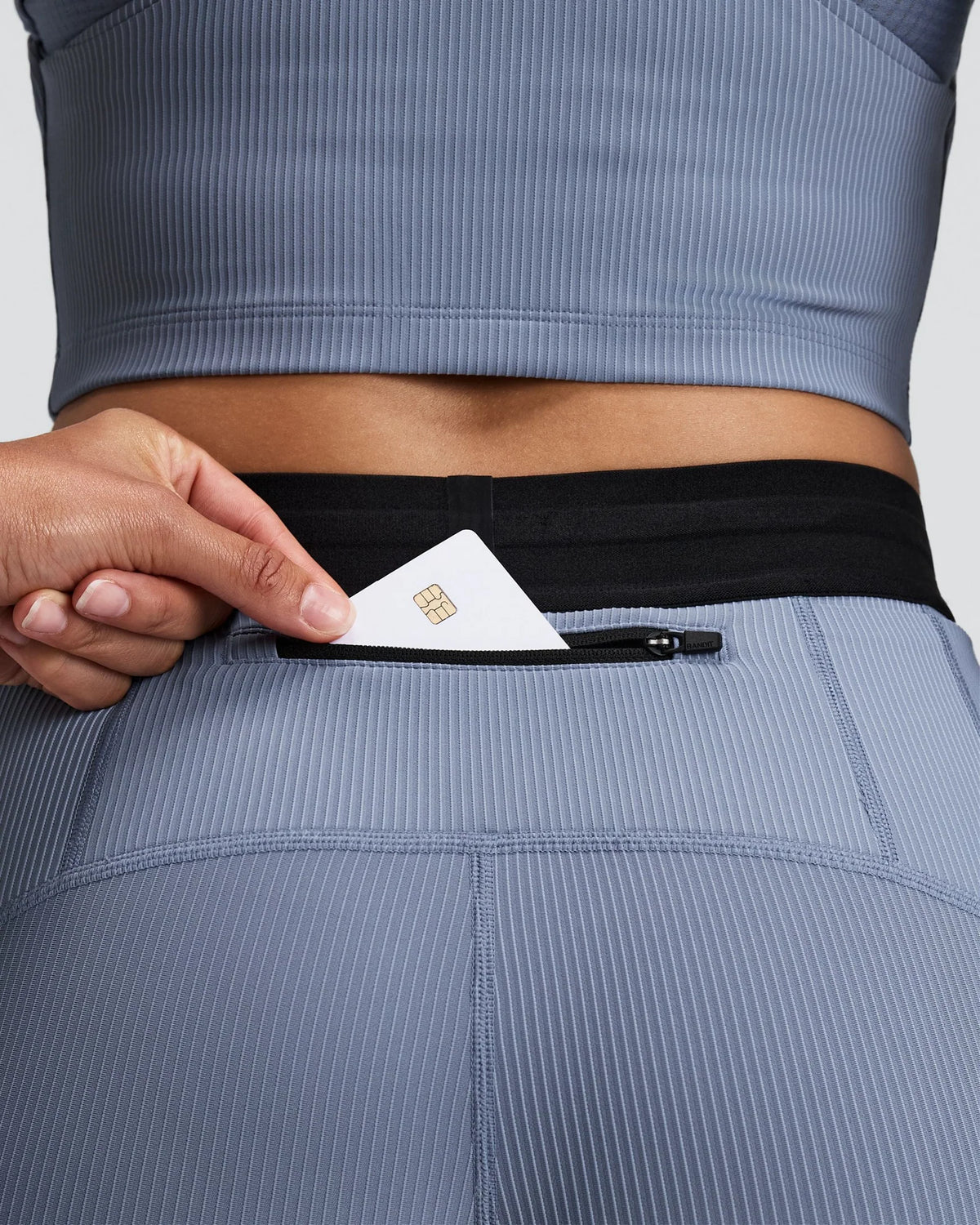 Bandit Women's Striped Cadence™ 5" Compression Shorts - Pavilion Blue / Steel Horizon