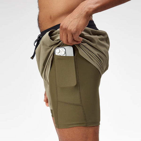 Bandit Vento 2-in-1 Mens Short - Fatigue