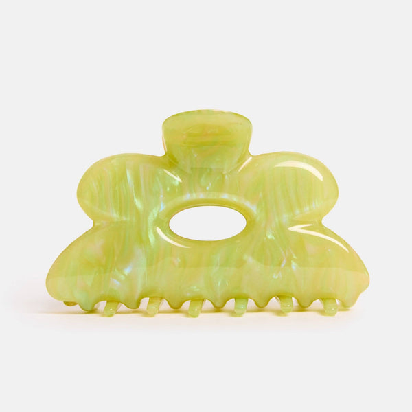 CHUNKS Flower Claw in Jade Swirl