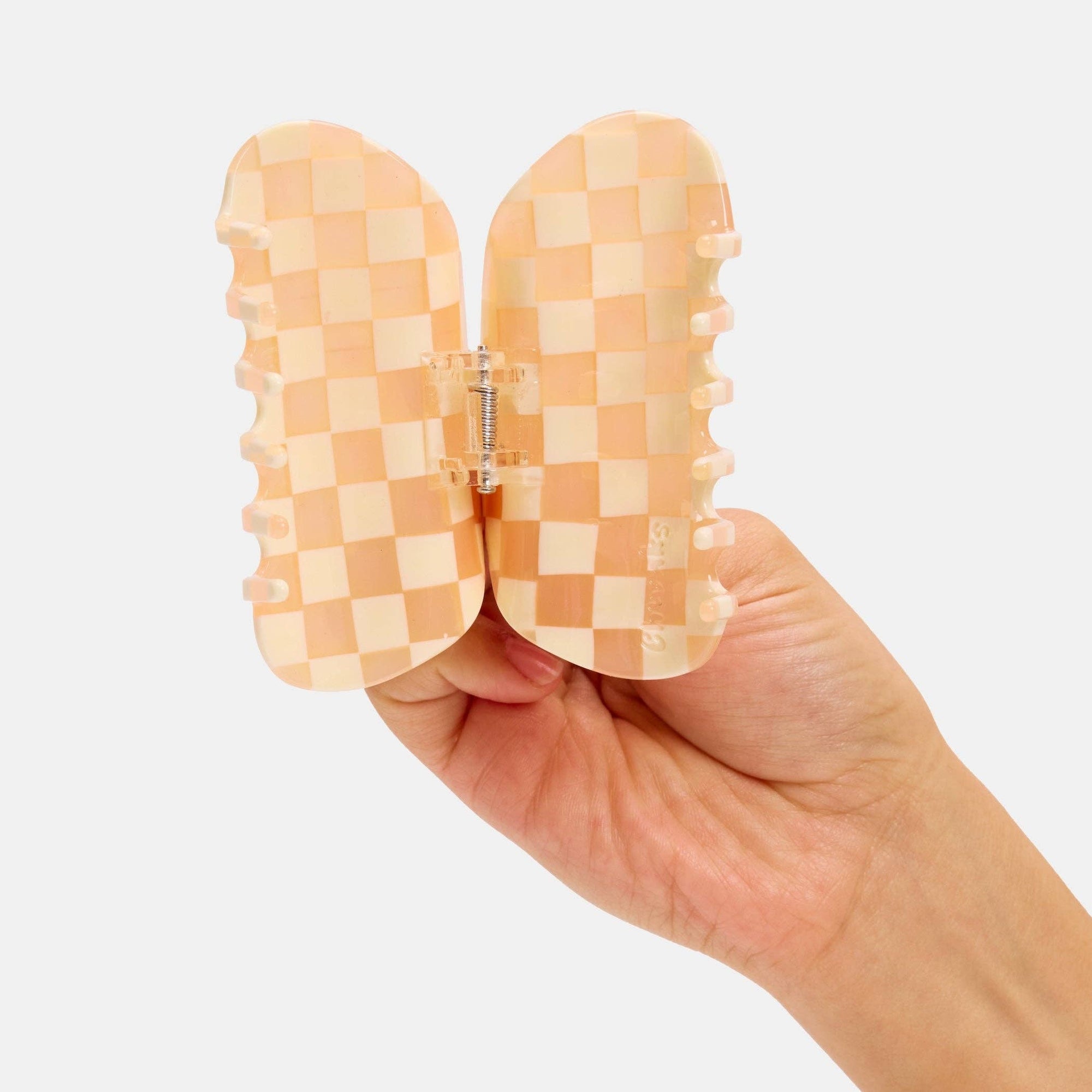 CHUNKS Checker Claw in Frosé