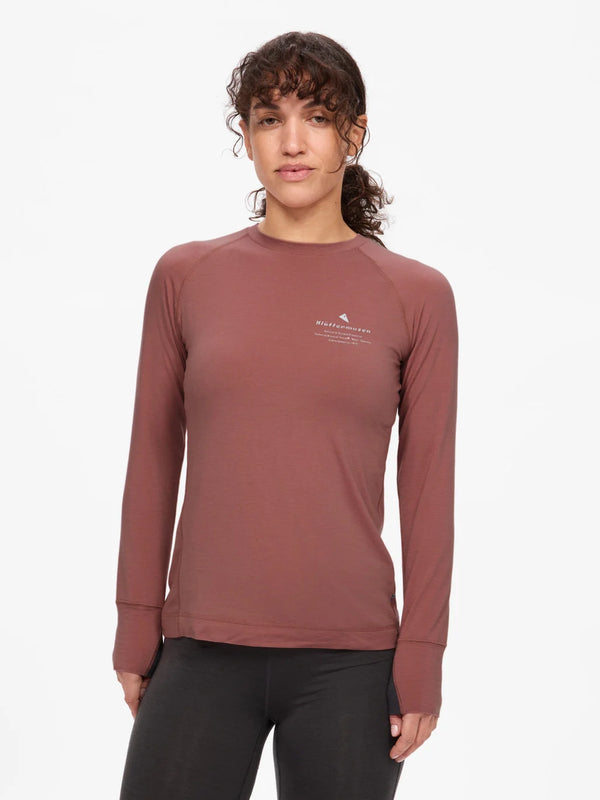 Klättermusen W's Fafne LS Tee - Cherry Wood