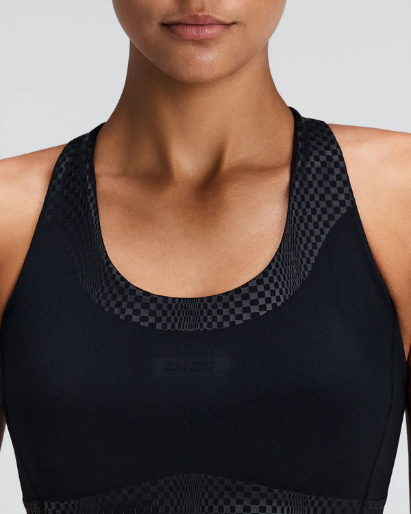 Bandit Women's Vanisher™ Threshold Run Bra - Bauhaus Black