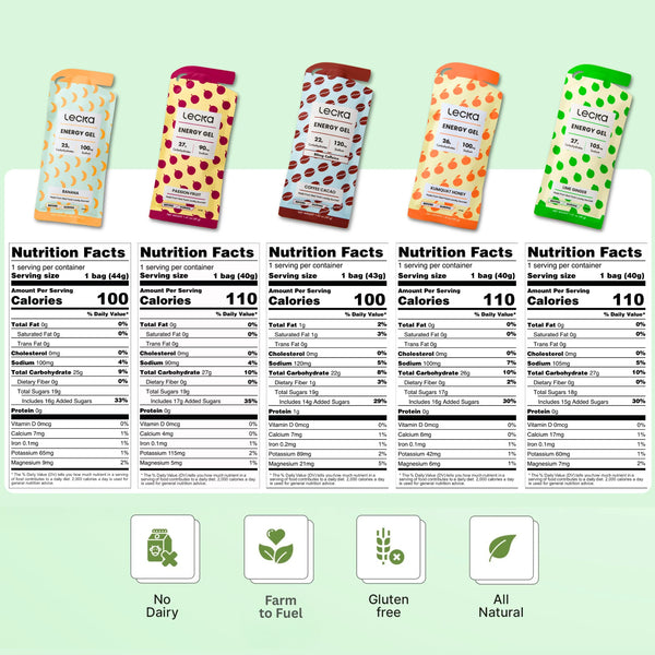 Lecka Energy Gel - Variety 12 Pack