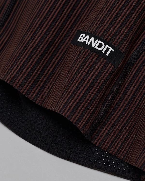 Bandit Women's Striped Cadence™ 5" Compression - Cacao / Black