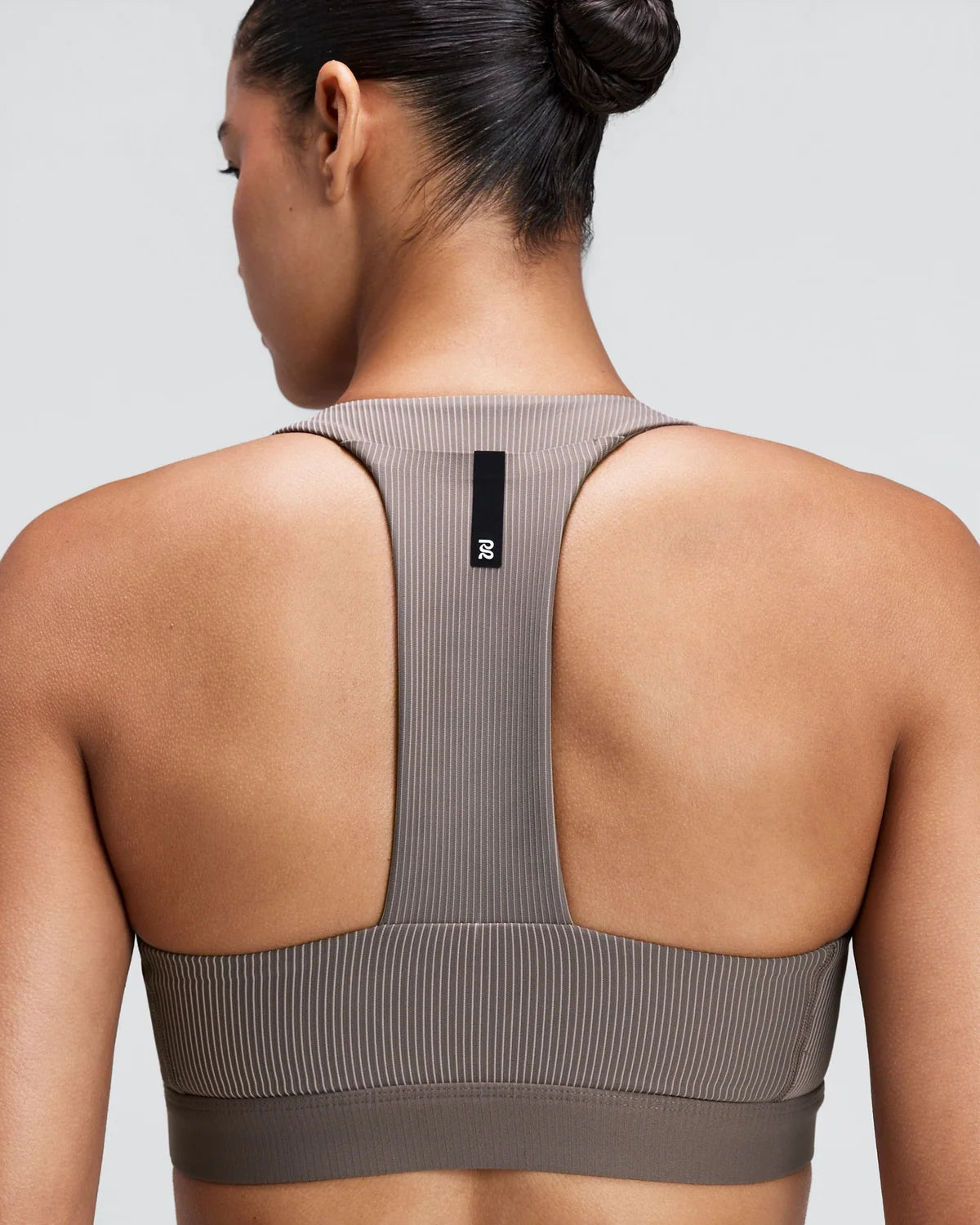 Bandit Women's Striped Cadence™ Longline Bra - Concrete Taupe / Cocoa