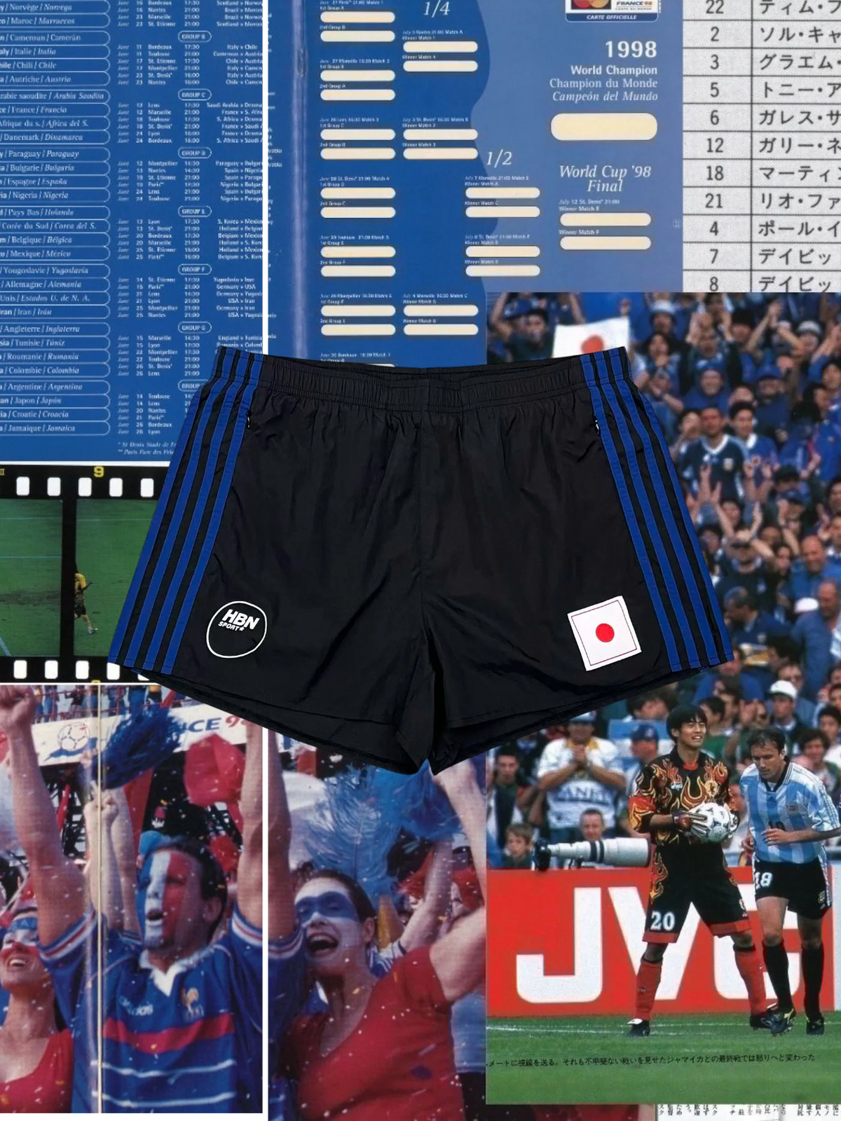 Human By Nature Baby Black + Blue National Team Nylon Shorts