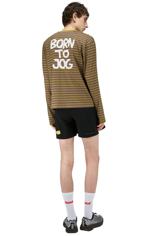 UNNA M Striped LS Tee - Mud Gold