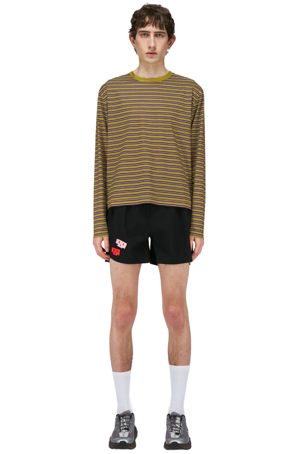 UNNA M Striped LS Tee - Mud Gold
