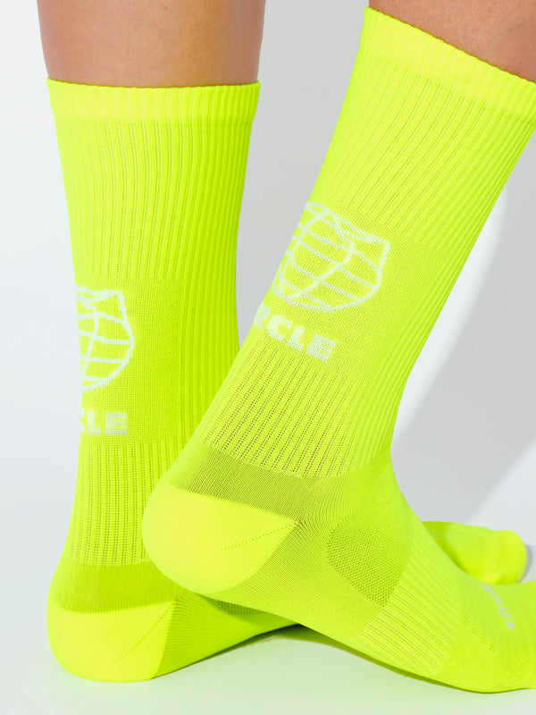 Circle Speedy High Planet Running Socks - High Yellow