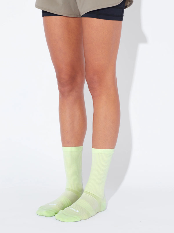 Circle Speedy High Planet Running Socks - Light Moss