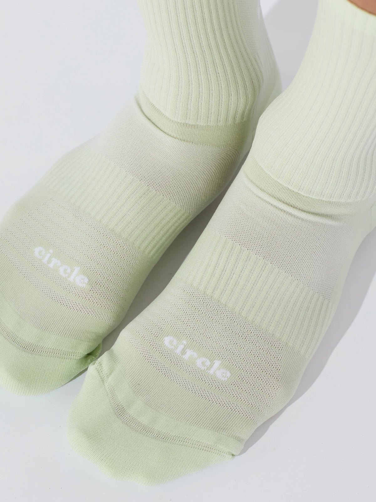 Circle Speedy High Planet Running Socks - Light Moss