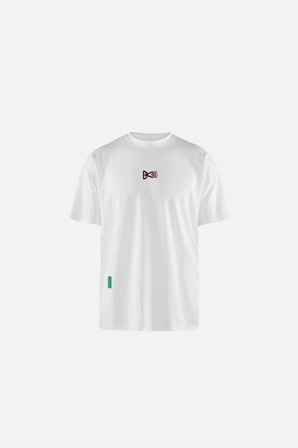 District Vision Short Sleeve Boxy Training Tee, Lunar White Flame