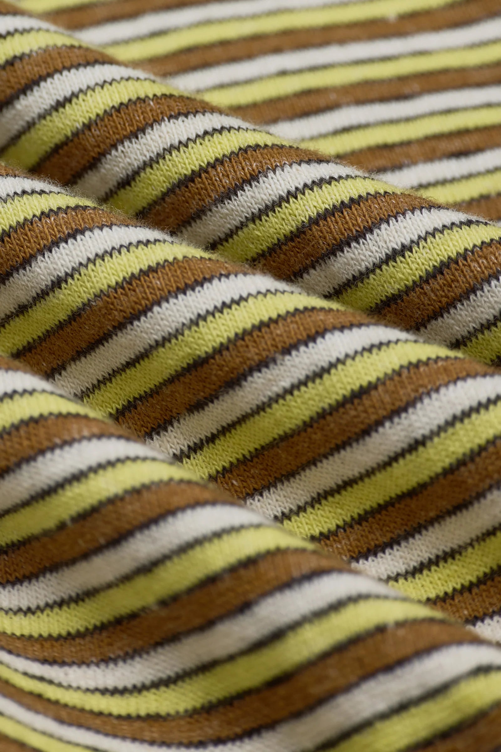 District Vision Short Sleeve Stripe Tee, Yellow Stripe