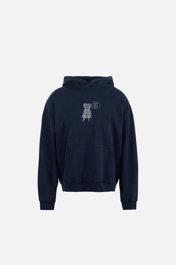 District Vision California Cotton Hoodie, Teddy Navy