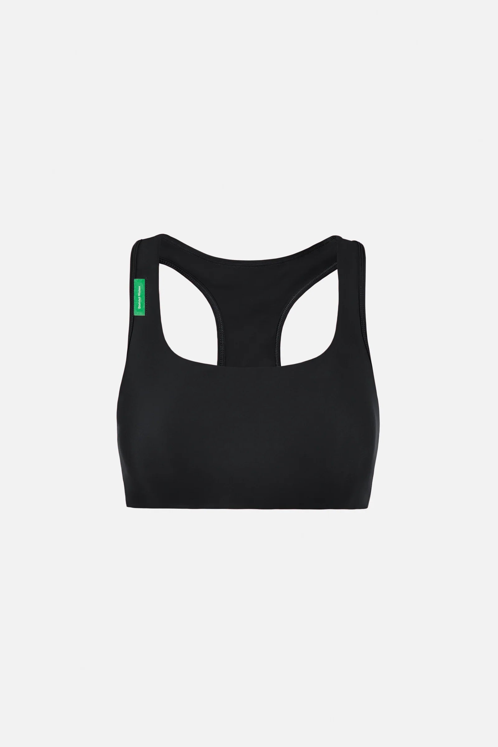 District Vision Medium Support Racer-Back Bra, Black