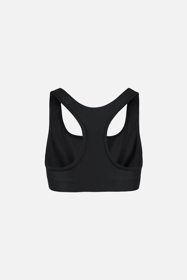 District Vision Medium Support Racer-Back Bra, Black
