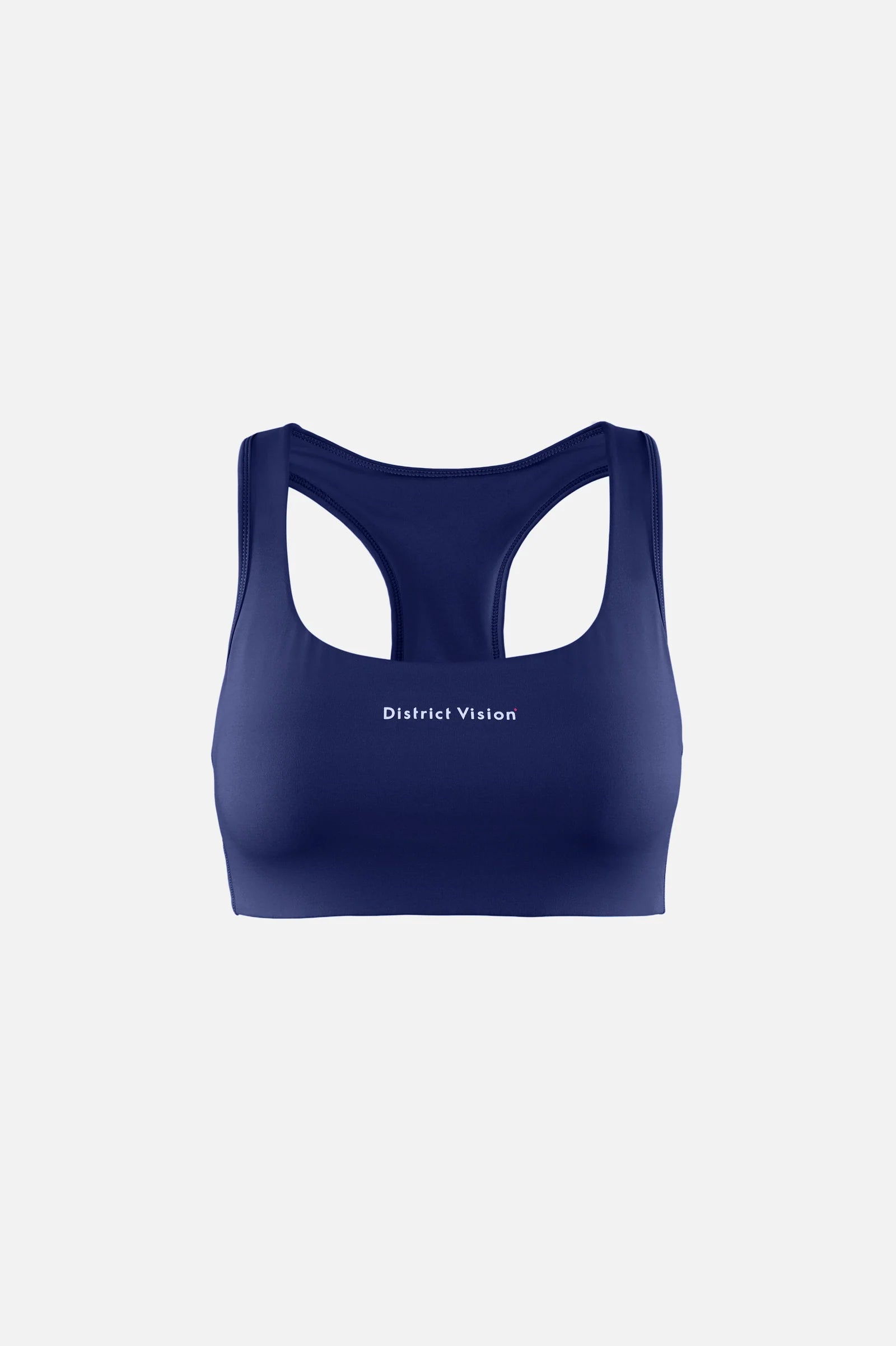 District Vision Medium Support Racer-Back Bra, Indigo