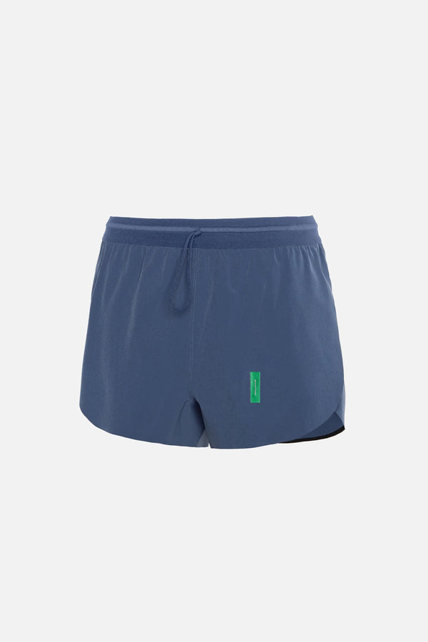 District Vision Women's 2" Split Shorts, Slate Blue