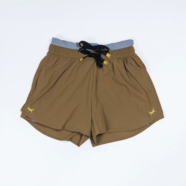 Dust Women's 2-in-1 Split Short - Mud/Fog