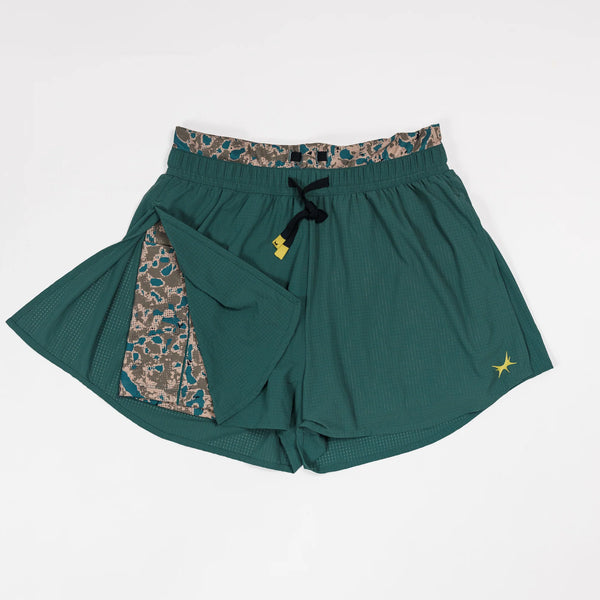 Dust Women's 2-in-1 Split Short - Sage/Leaf