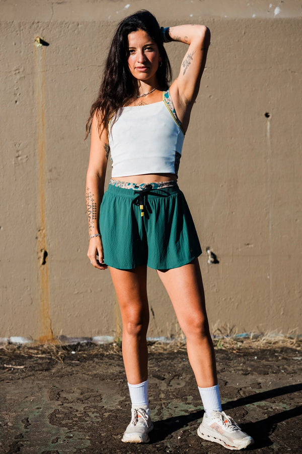 Dust Women's 2-in-1 Split Short - Sage/Leaf