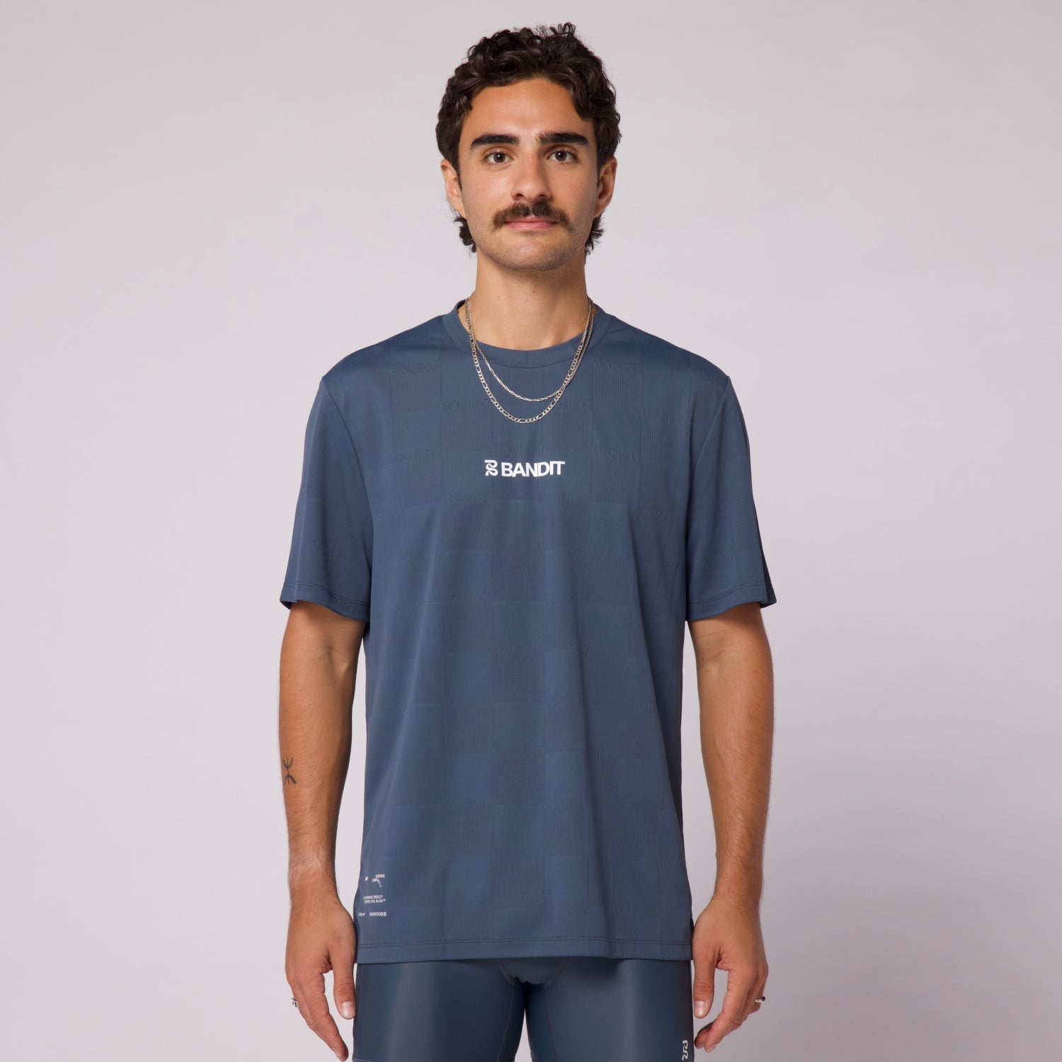 Bandit Jacquard SS Performance Tee - Storm Grey