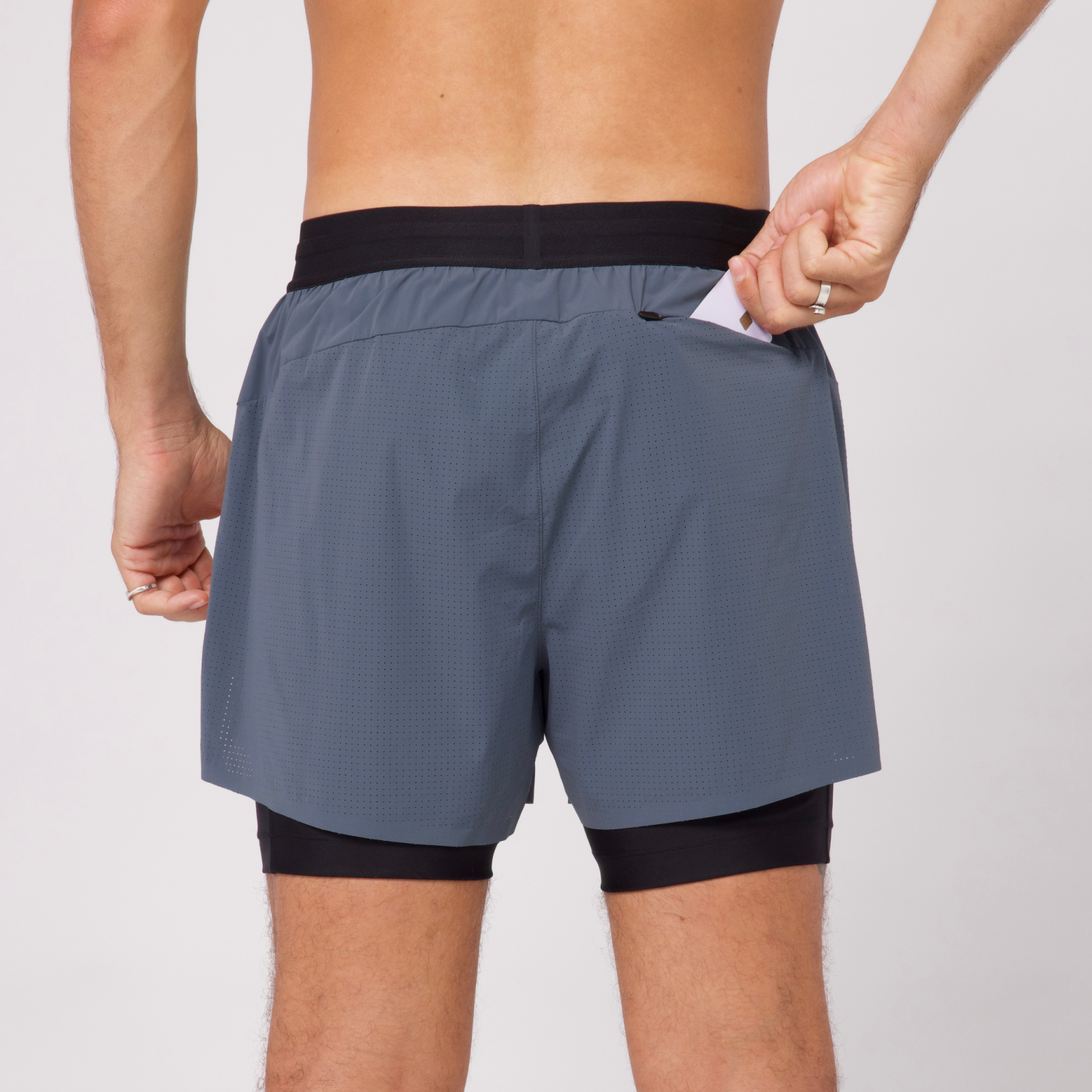 Bandit Vento 2-in-1 Mens Short - Storm Grey