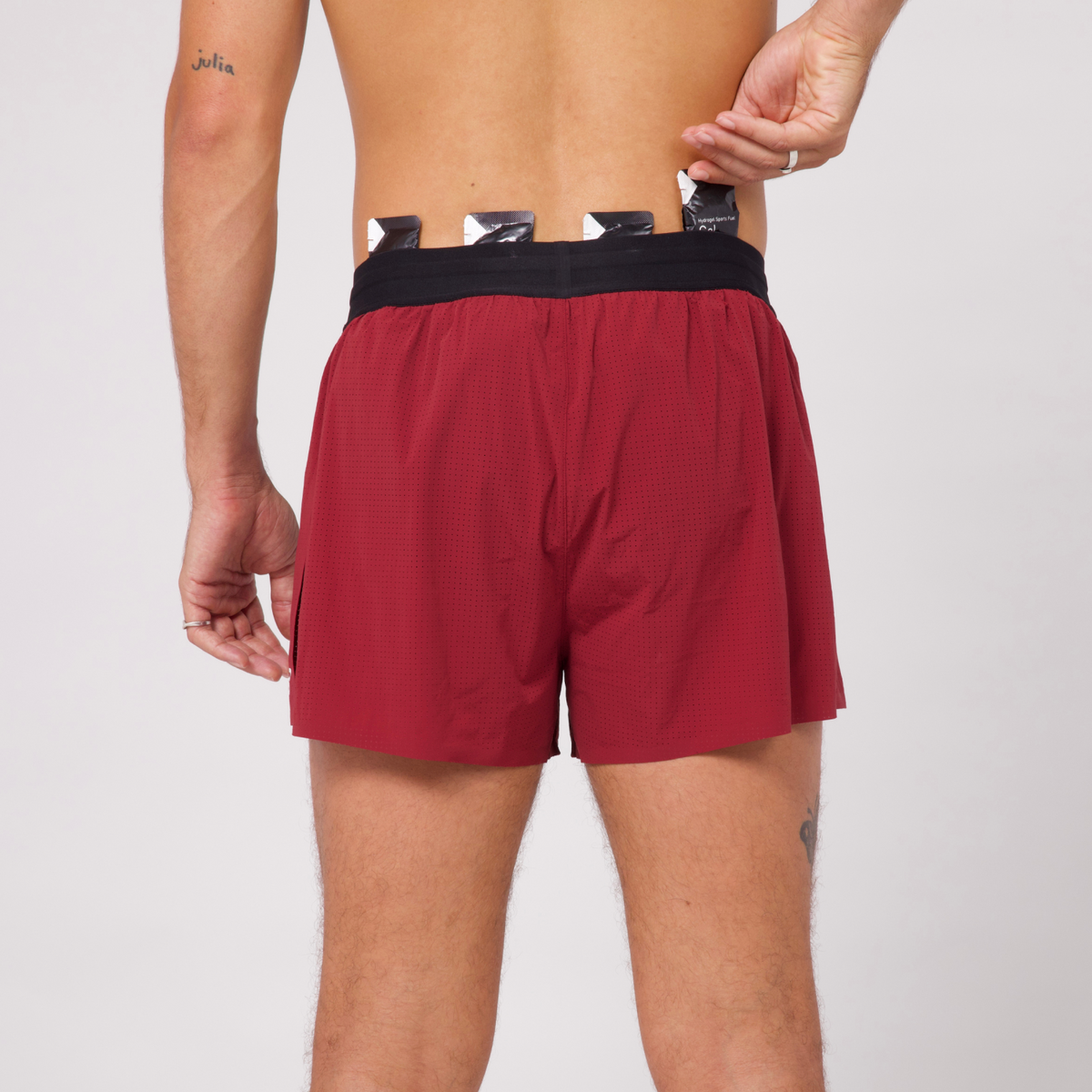 Bandit Vento 3" Mens Splitty Run Short - Currant