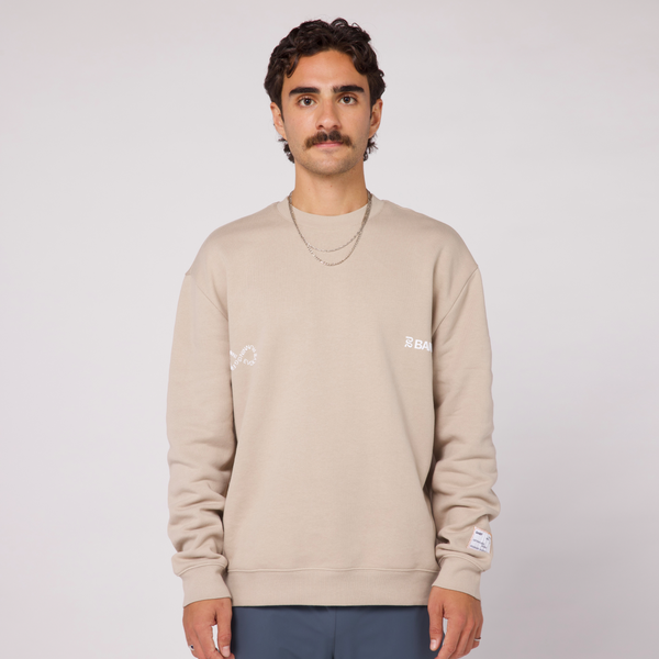 Bandit Cotton Fleece Community Crewneck - Stone