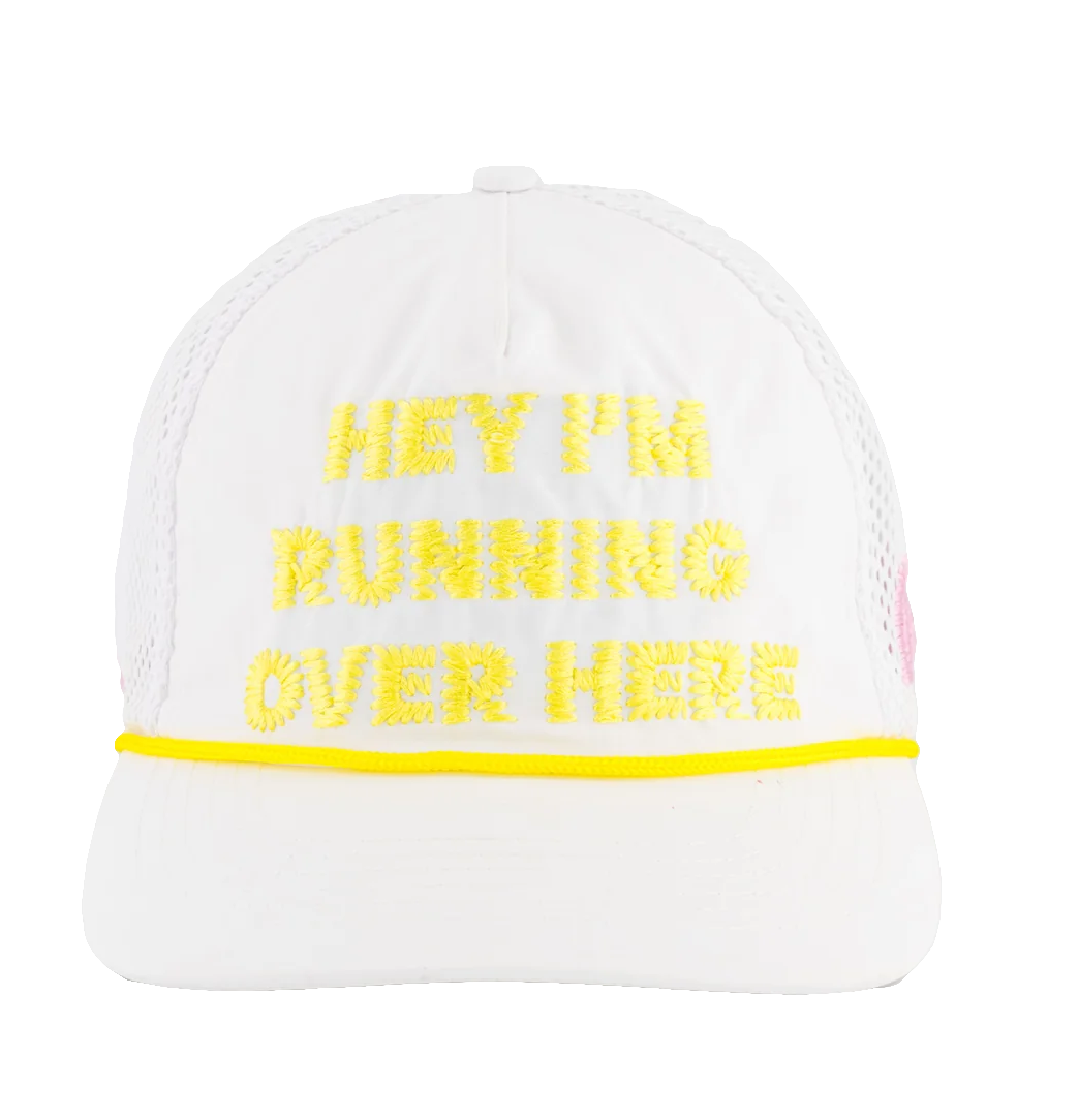 Alex Zono Trucker "HEY I'M RUNNING OVER HERE" Trucker White