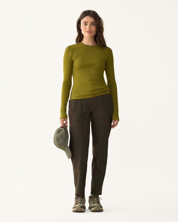 Hikerkind Ribbed Merino Longsleeve 01 - Verdant