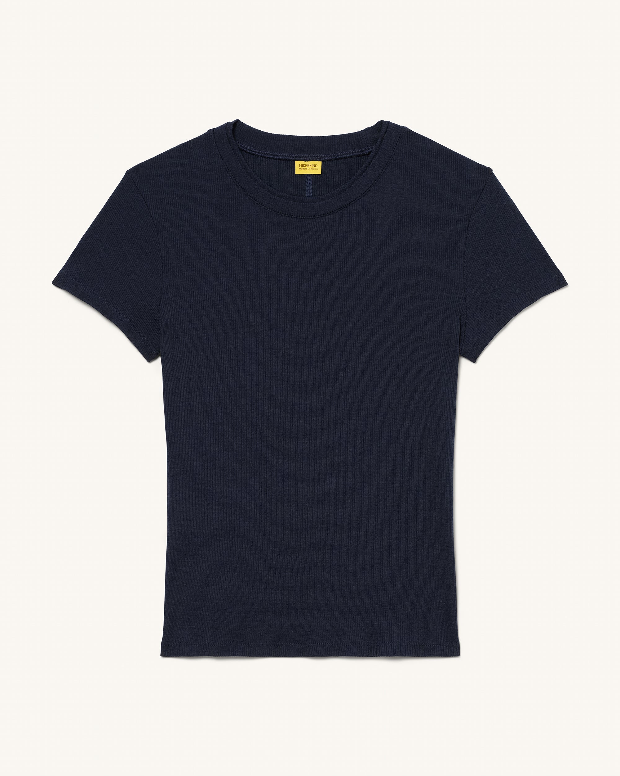 Hikerkind Ribbed Merino T-Shirt - Woad