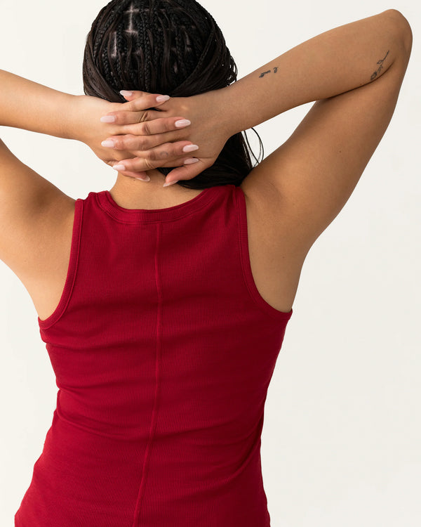 Hikerkind Ribbed Merino Tank - Rowan