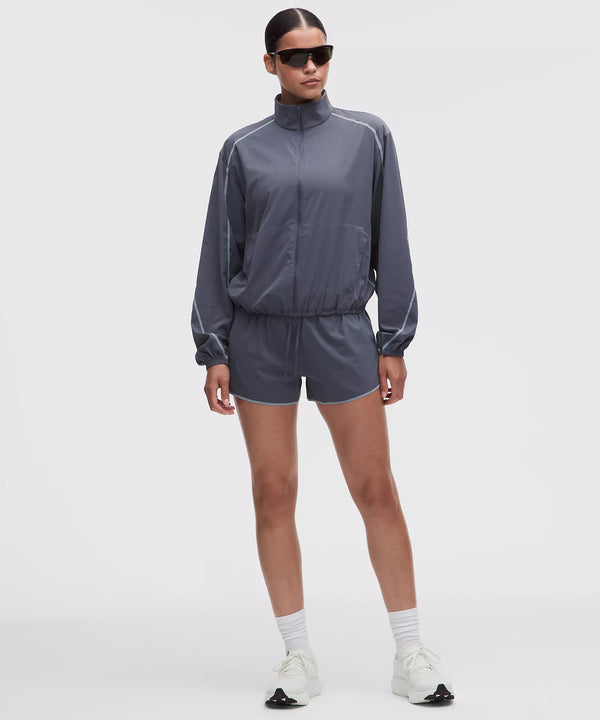 Lululemon Two-Toned Track Jacket - Dusty Diamond/Luminous Aqua