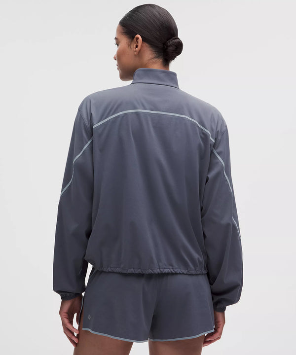 Lululemon Two-Toned Track Jacket - Dusty Diamond/Luminous Aqua